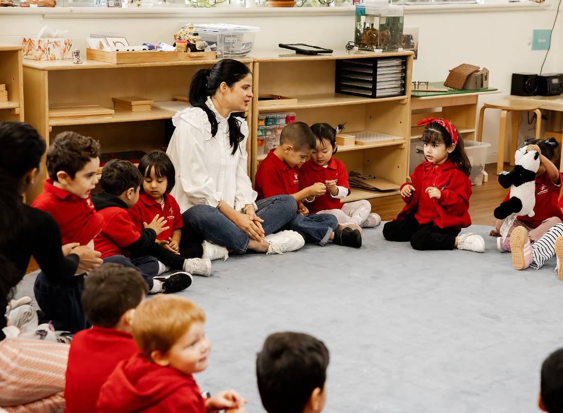 Child deep in focused work
